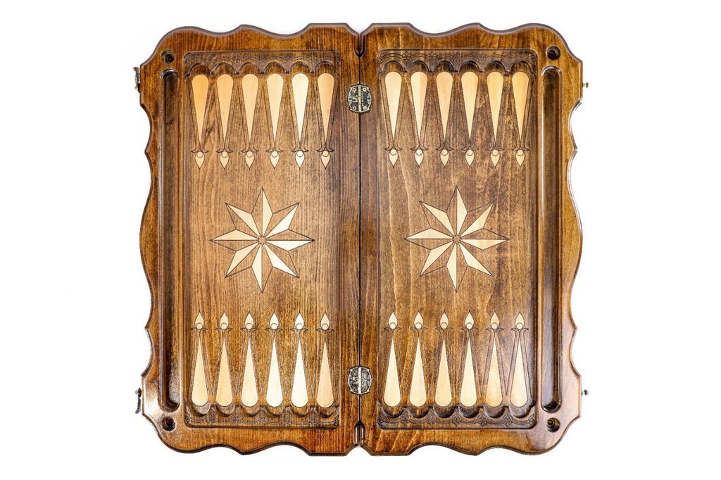 Wooden Backgammon Board Tiger 23.6" | 60 cm - Unumperfectus