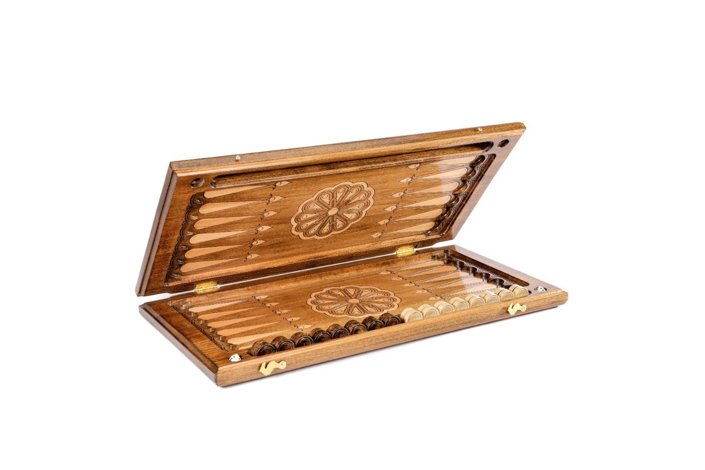 Wooden Backgammon Board Wolf 23.6" | 60 cm - Unumperfectus