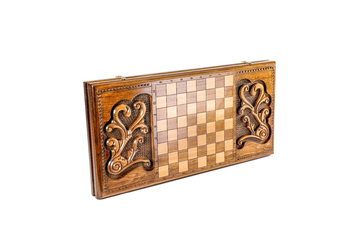 Wooden Backgammon Board Wolf 23.6" | 60 cm - Unumperfectus