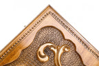Wolf backgammon board - side profile showing the craftsmanship