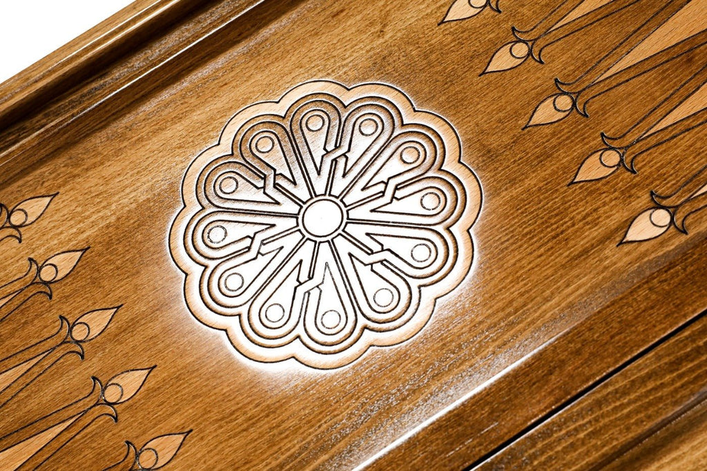 Wooden Backgammon Board Wolf 23.6" | 60 cm - Unumperfectus