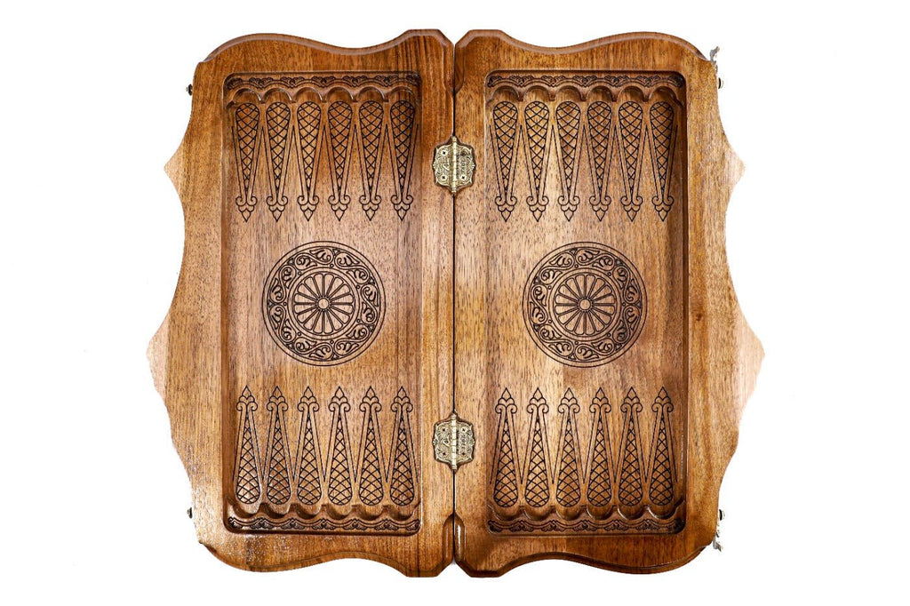 Backgammon Board - Pomegranate Tree Epoxy with Mount Ararat - Unumperfectus