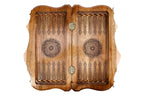 Pomegranate Tree Epoxy Mount Ararat backgammon board - angled view