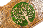 Luxury wooden backgammon board pomegranate artistic epoxy Ararat silhouette