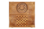 Coat of Arms of Georgia backgammon board - corner detail of the board