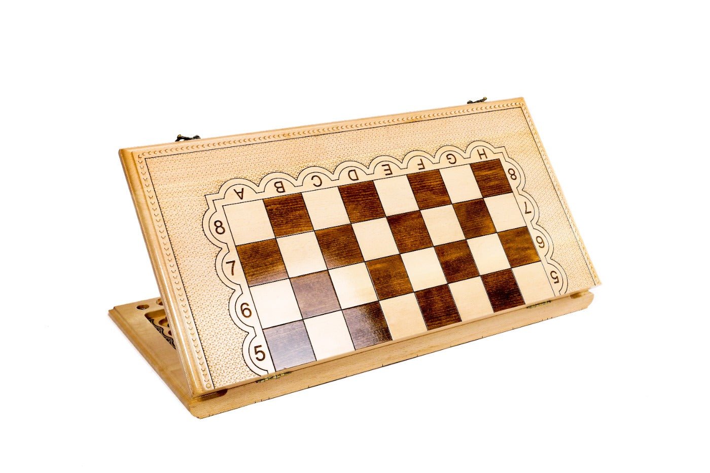 Wooden Carved Chess Set & Backgammon  —  70 cm | 27.5" - Unumperfectus