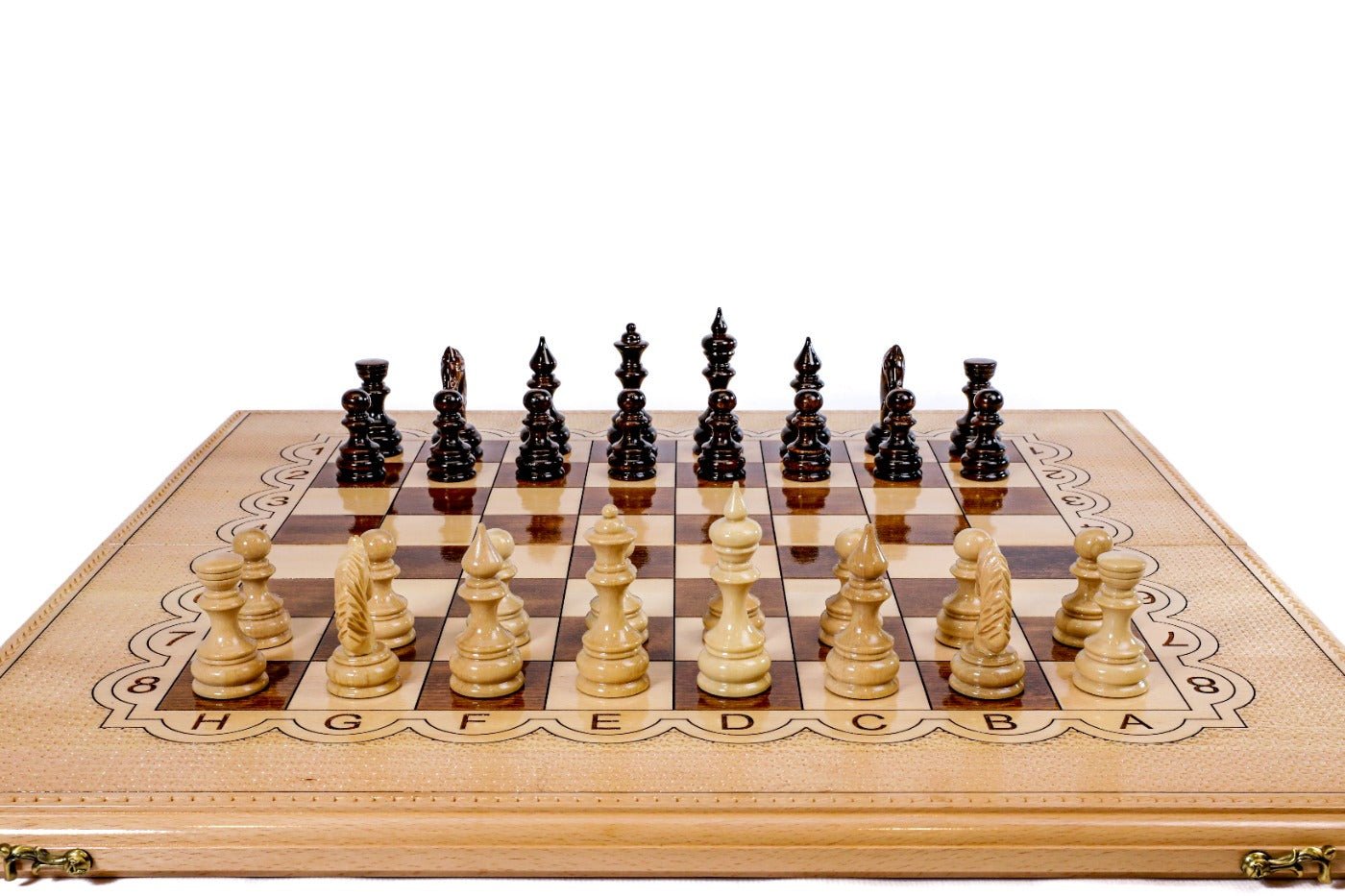 Wooden Carved Chess Set & Backgammon  —  70 cm | 27.5" - Unumperfectus