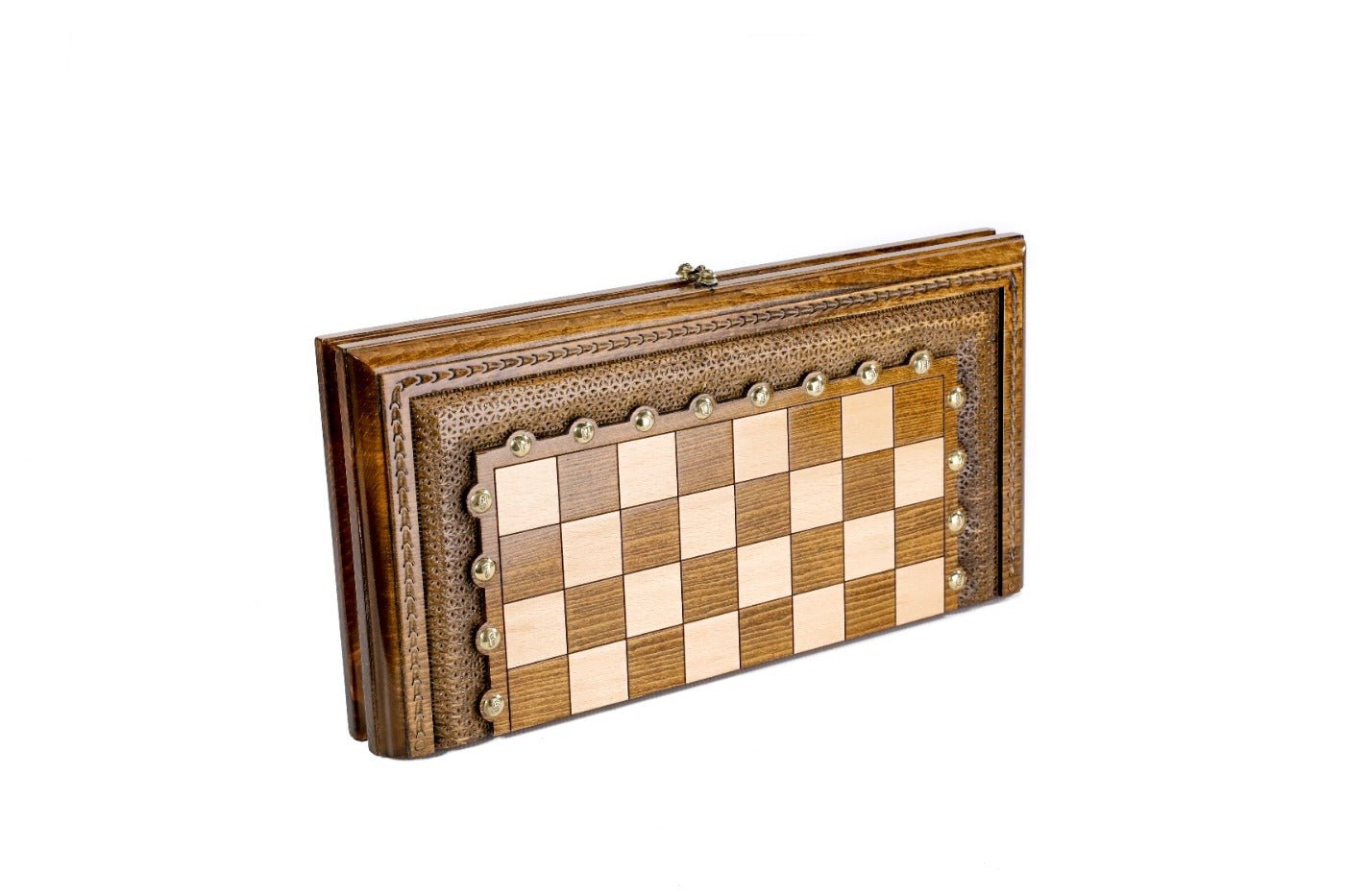 Classic Carved Chess Set with Bronze Details – Wooden Chess Set - Unumperfectus