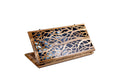 Epoxy trees wooden backgammon board two sided handcrafted design