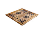 Premium handcrafted wooden backgammon board nature epoxy two sided style