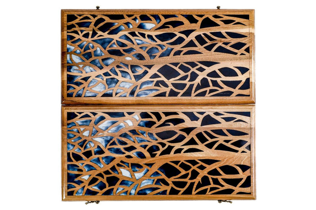 Backgammon Board - Epoxy Trees - Unumperfectus