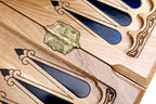 Epoxy Trees backgammon board - angled view