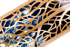 Luxury backgammon board tree inspired epoxy resin artistic pattern