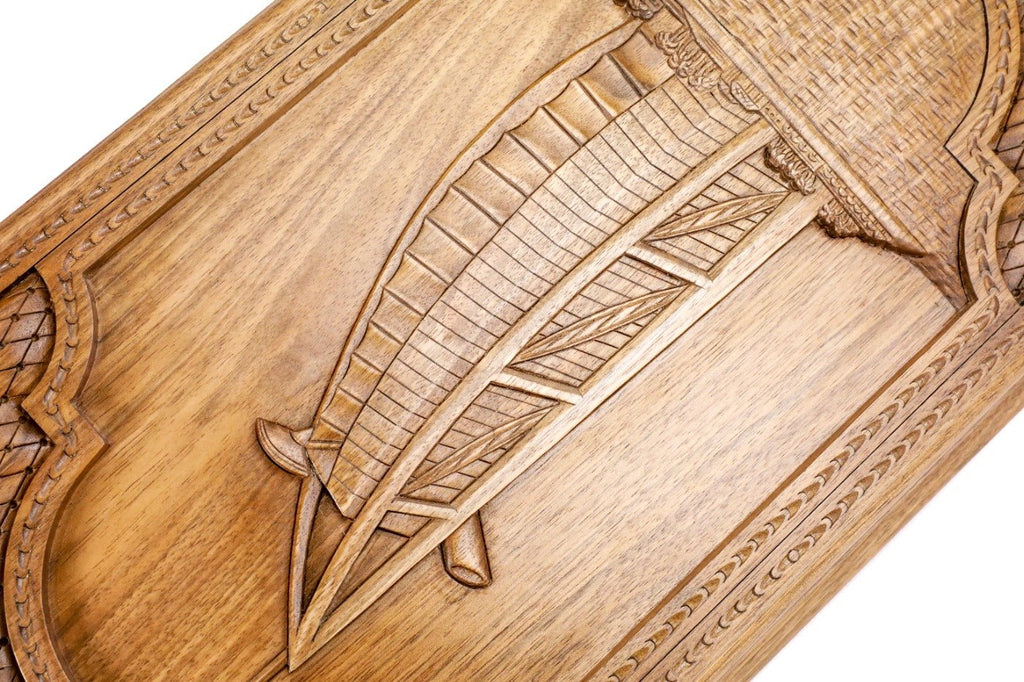 Luxury backgammon board combining modern finance and architectural artwork