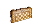 Ornamental Classic Eternity Design chess set - close-up of hand-carved chess pieces