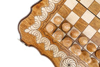Ornamental Classic Eternity Design chess set - carrying case included