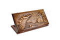 Wolf and eagle wooden backgammon board handcrafted classic design