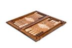 Premium handcrafted wooden backgammon board animal symbolic artwork