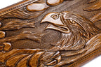 Wolf Eagle backgammon board - playing pieces and dice arranged on the board