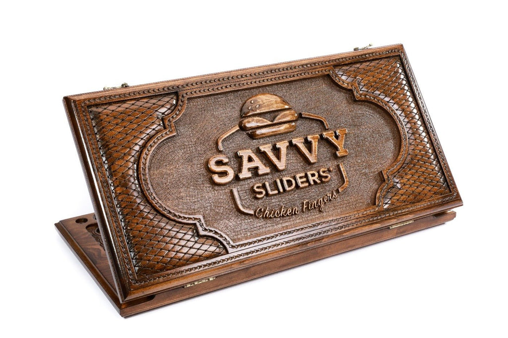 Backgammon Board - Happy Pizza & Savvy Sliders - Unumperfectus