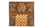 Tutankhamun Classic backgammon board - corner detail of the board