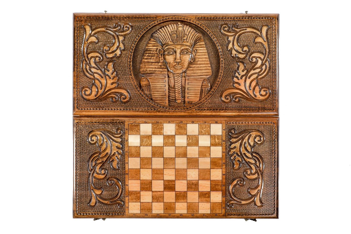 Wooden Backgammon Board Tutankhamun Classic 23.6" | 60 cm - Unumperfectus