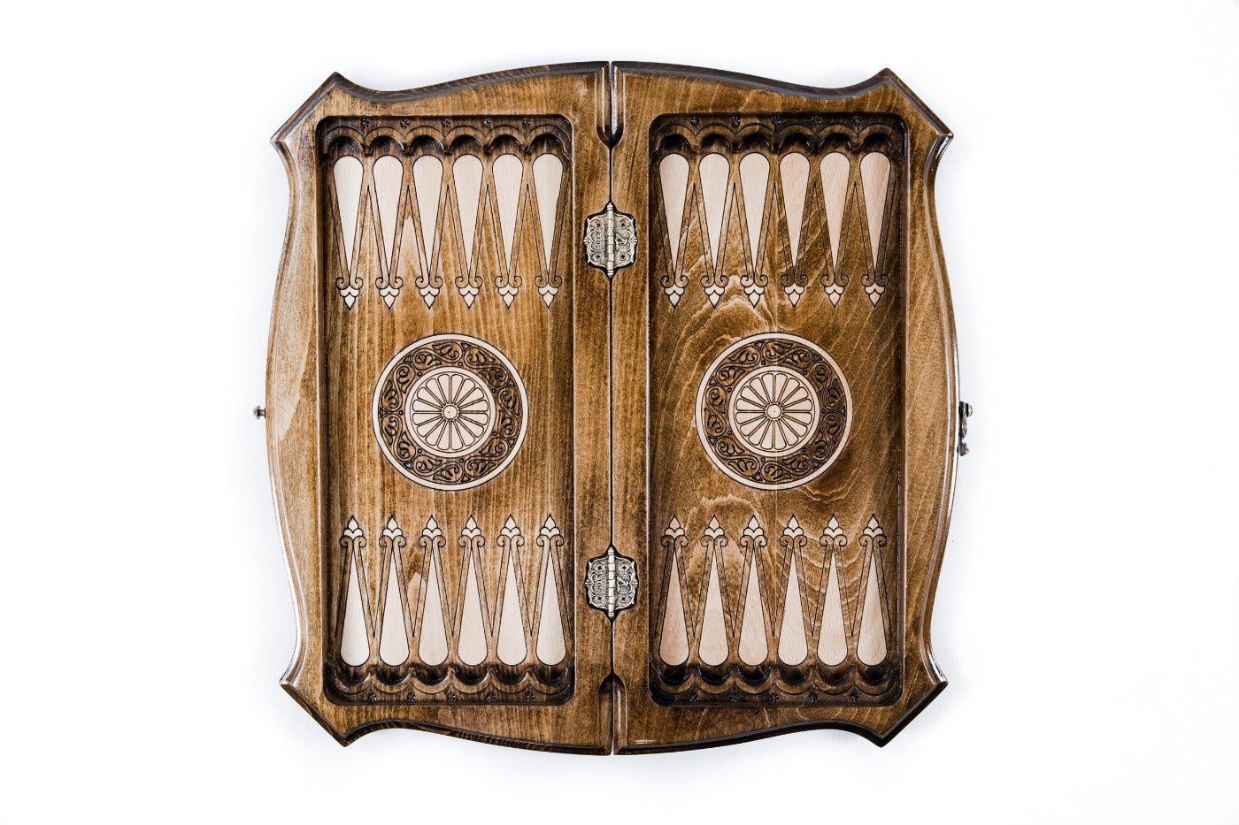 Wooden Carved Chess Board With Backgammon — Moscow 40 cm | 15.7" - Unumperfectus