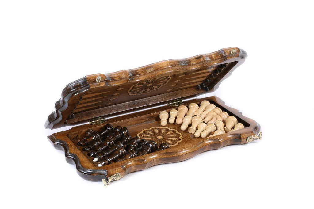 Eternity Classic Chess Set & Backgammon Board 40 cm | 15.7" - Unumperfectus