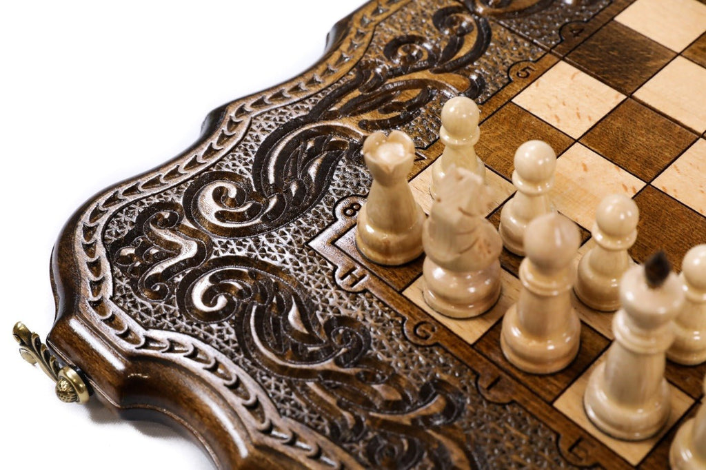 Eternity Classic Chess Set & Backgammon Board 40 cm | 15.7" - Unumperfectus