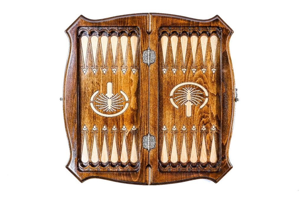 Wooden Chess Set & Backgammon Dubai 40 cm | 15.7" - Unumperfectus