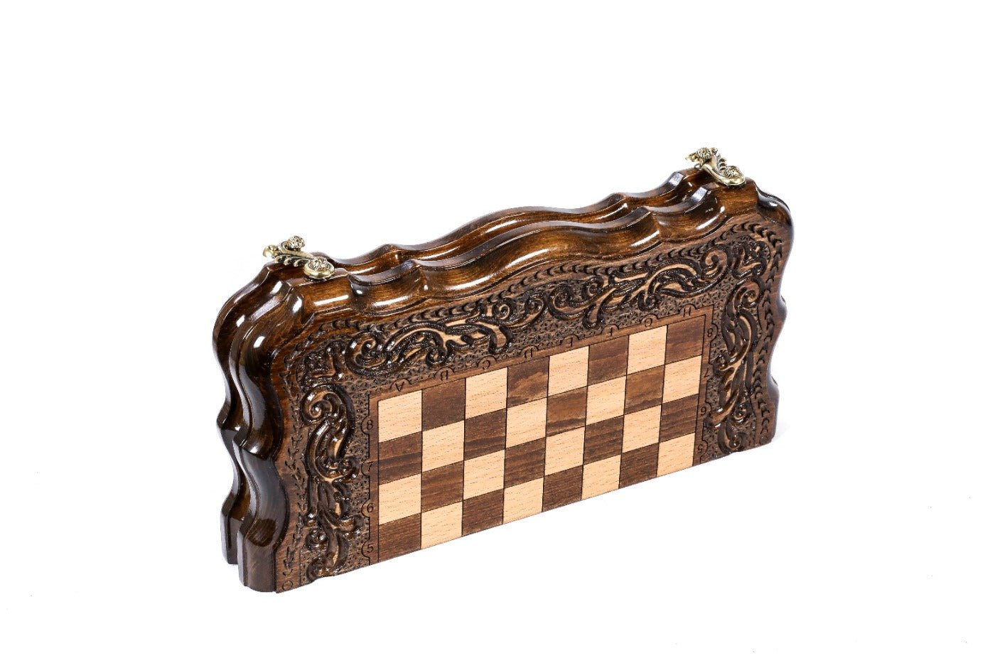 Carved Classic Chess Set & Backgammon Board 11.8" | 30 cm - Unumperfectus