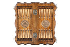 Carved Classic chess and backgammon set - carrying case included