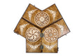 Wooden backgammon board for three players with ornamental design 11.8 inch