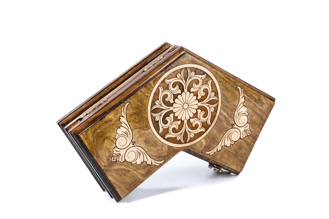 Wooden Ornamental Backgammon Board for Three Players 11.8" | 30 cm - Unumperfectus