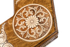 Ornamental for Three Players backgammon board - close-up of the playing surface
