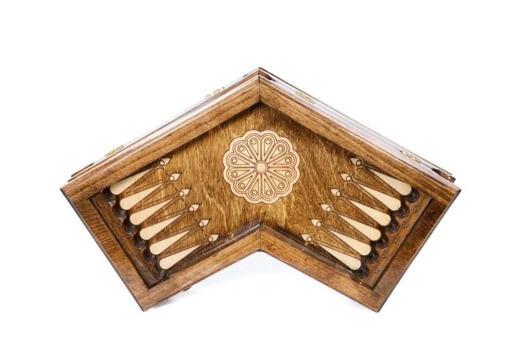 Wooden Backgammon Board for Three Players with Armenian Churches 11.8" | 30 cm - Unumperfectus