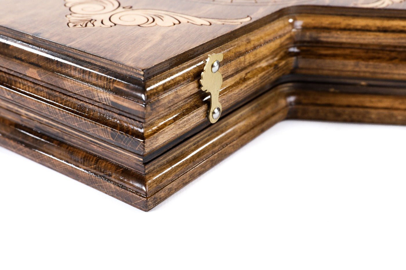 Wooden Backgammon Board for Three Players with Armenian Churches 11.8" | 30 cm - Unumperfectus