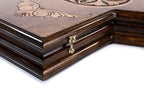 Three Player backgammon board - angled view