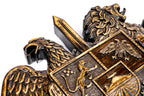 Coat of Arms of Armenia hand carved — detail view