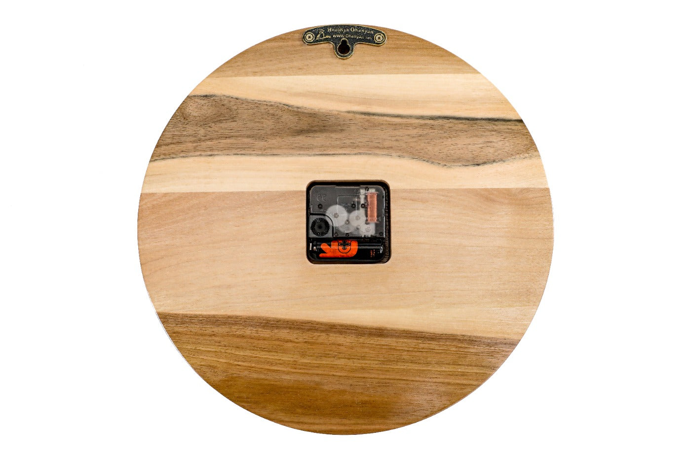 Walnut pomegranate tree wall clock, view 9, by Hrachya Ohanyan