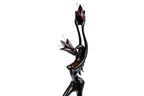 Girl with Flower sculpture hand carved by Hrachya Ohanyan — angle view
