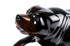 Rottweiler wooden sculpture, 21.3" / 54 cm — full view