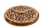 Walnut tree branches and epoxy wall clock, second view, by Hrachya Ohanyan