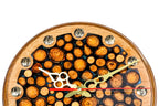 Walnut tree branches and epoxy wall clock, detail view, by Hrachya Ohanyan