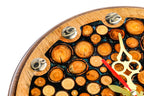 Walnut tree branches and epoxy wall clock, view 5, by Hrachya Ohanyan