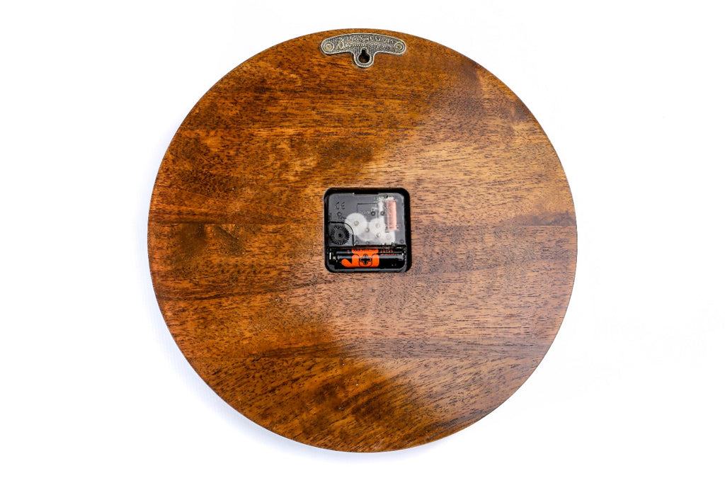 Walnut tree branches and epoxy wall clock, view 9, by Hrachya Ohanyan