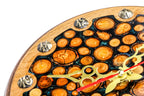 Walnut tree branches and epoxy wall clock, view 8, by Hrachya Ohanyan