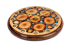 Tree branches and blue epoxy wall clock, second view, by Hrachya Ohanyan