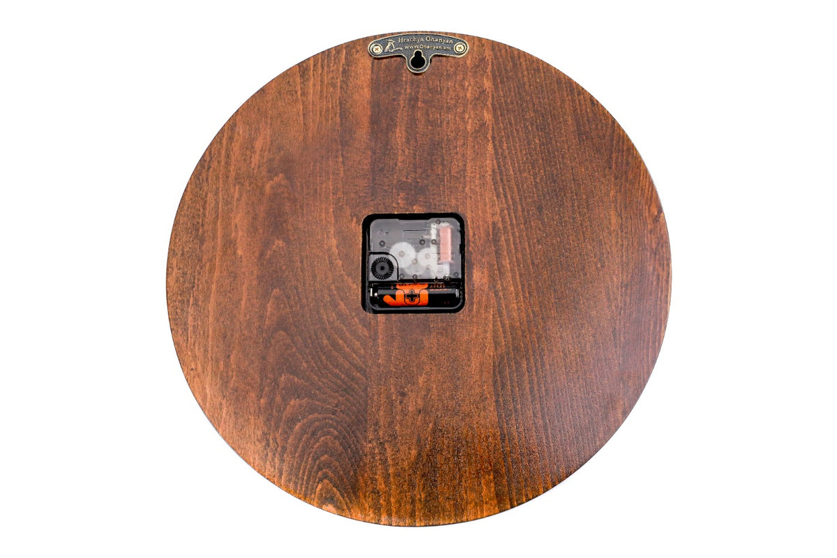 Tree branches and blue epoxy wall clock, view 9, by Hrachya Ohanyan