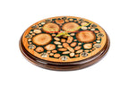 Tree branches and green epoxy wall clock, second view, by Hrachya Ohanyan